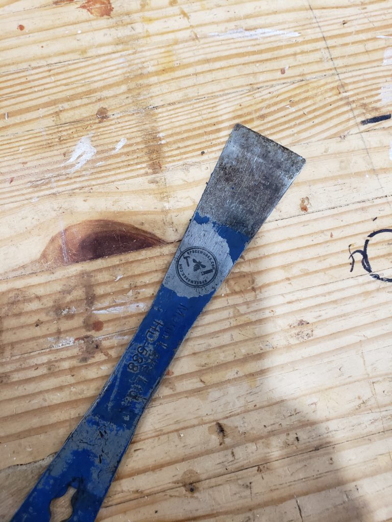 logo burned better through the blue