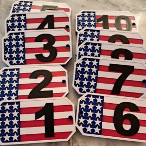 USA Flag with Numbers