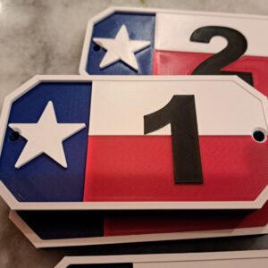 Texas Flag with Numbers