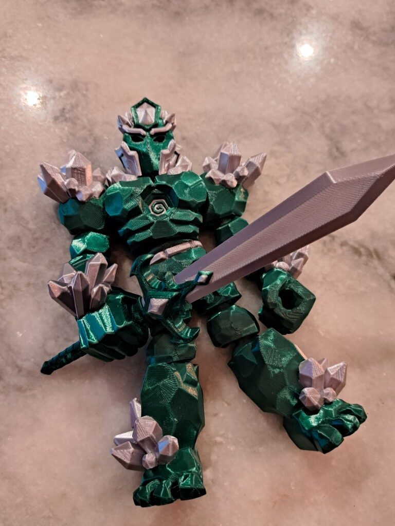 Crystal Warrior Articulating Flexible Toy - Image 9